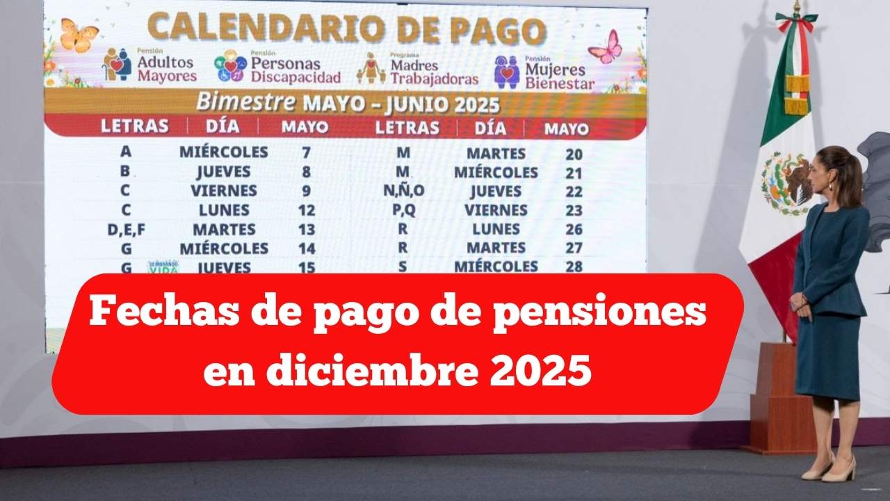 Fechas de pago de pensiones en diciembre 2025: consulta tu banco y calendario oficial
