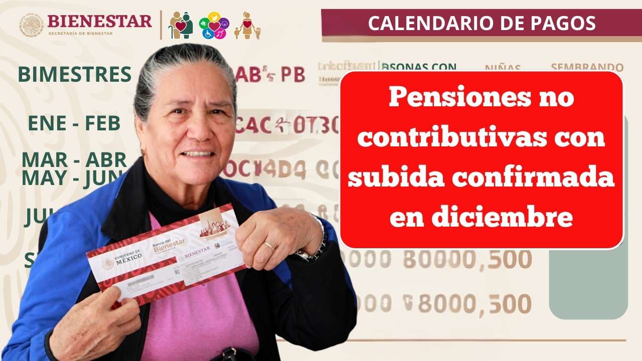Pensiones no contributivas con subida confirmada en diciembre: beneficiarios y calendario de pagos